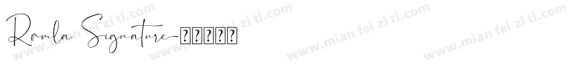 Romla Signature字体转换